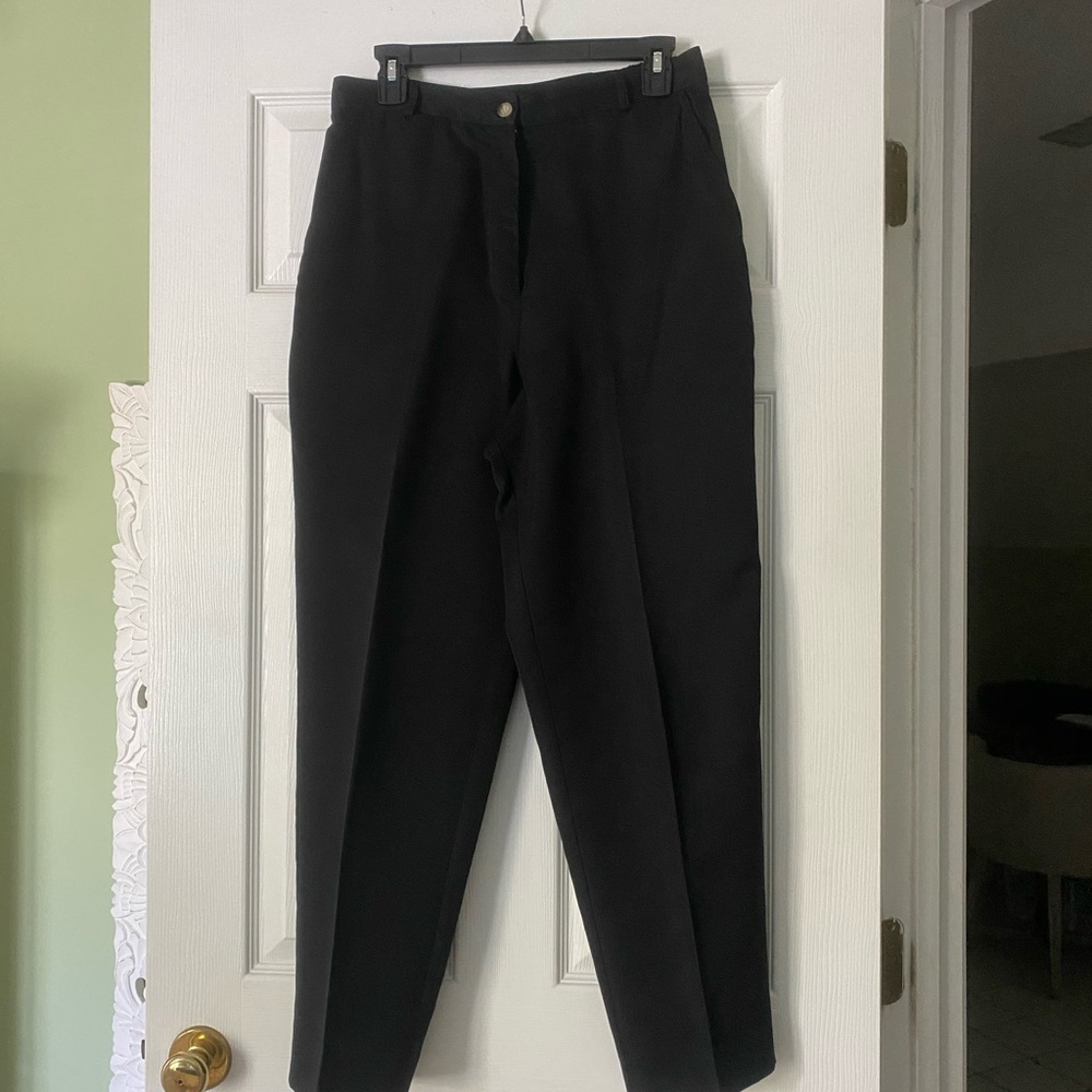 David Brooks Black Dress Pants - Straight Tailored Style